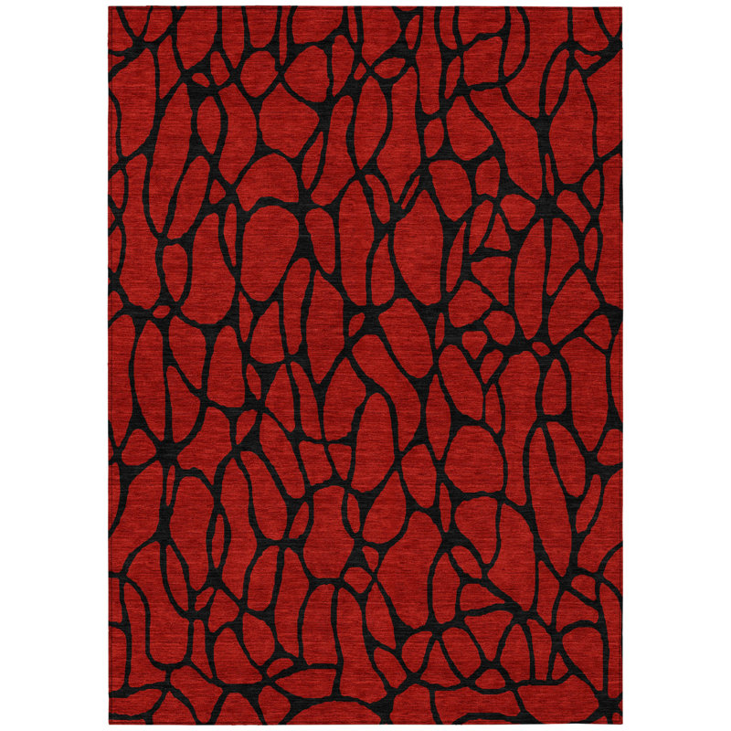Tapis intérieur / extérieur lavable géométrique 8 pi x 10 pi HomeRoots