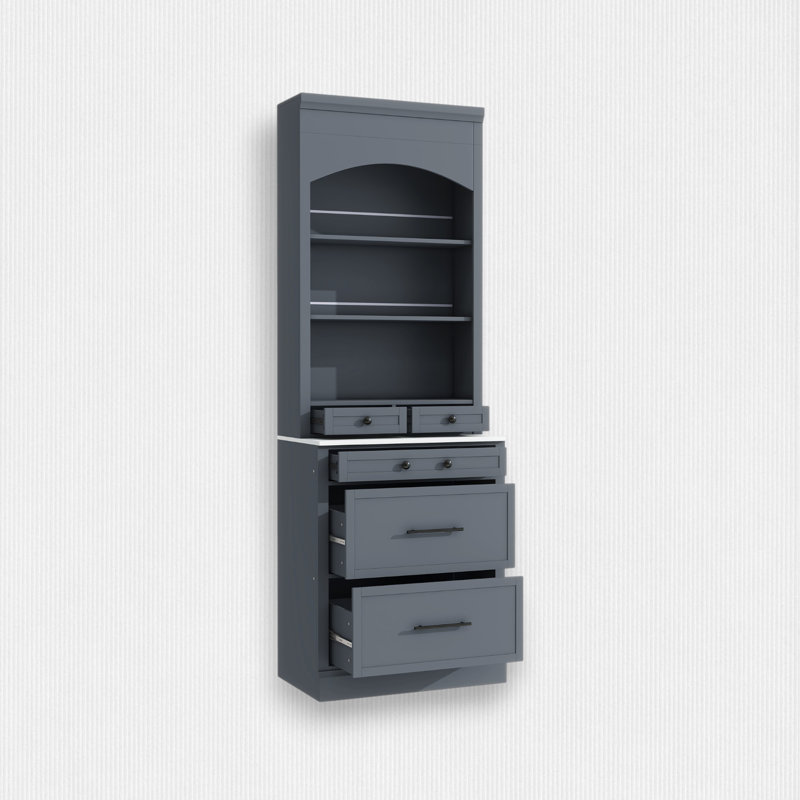 Garde-manger 83,8 po avec rangement solide, Noir, noir, noir, noir, Gris