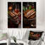 «Cuba Cigare Expression», ensemble de 2 reproductions d'art sur toile-102570715-102570712
