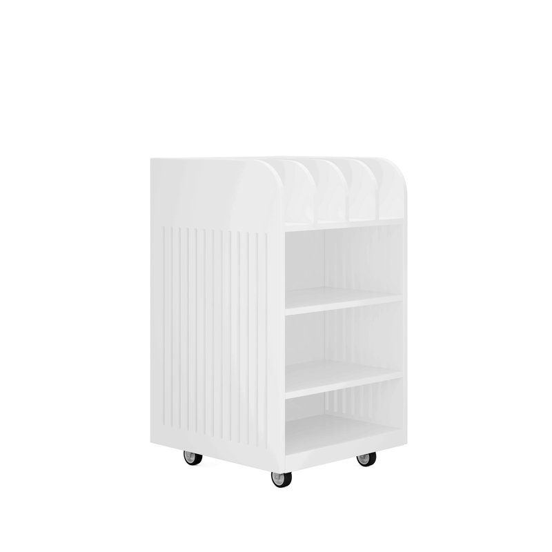 Chariot pour îlot de cuisine à 4 niveaux avec support à épices et roulettes verrouillables, îlots de rangement mobiles pour cuisine