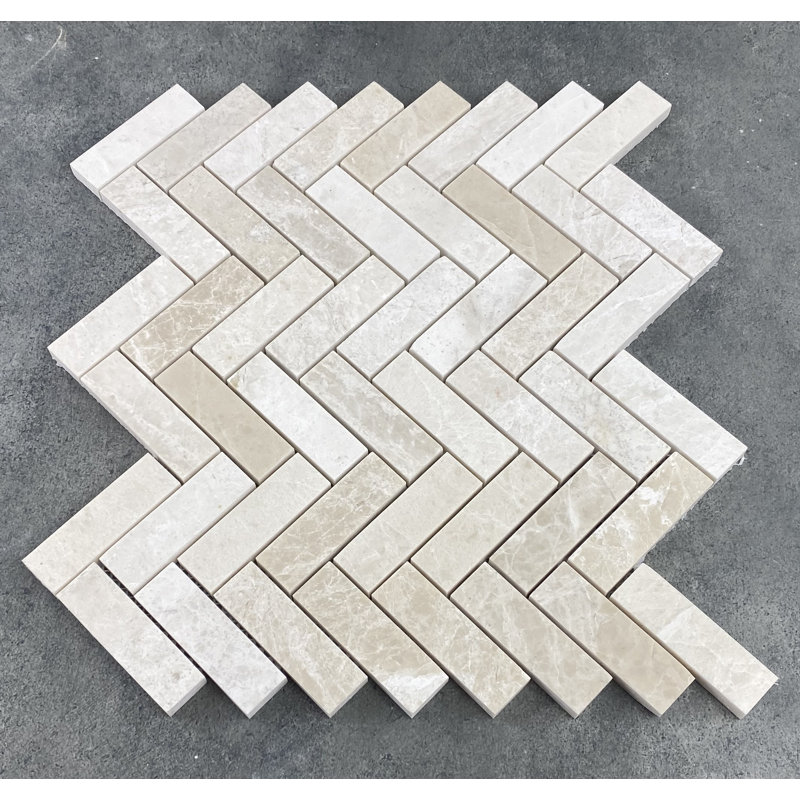 Carreau de mosaïque en marbre 1 po x 3 po