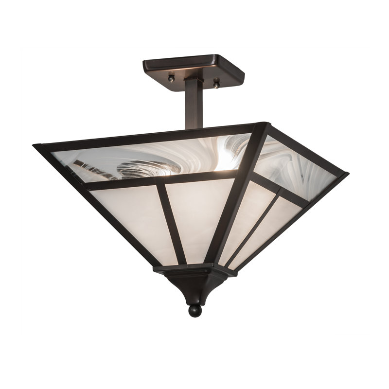 Plafonnier semi-encastré d’extérieur 2 lumières Youngquist