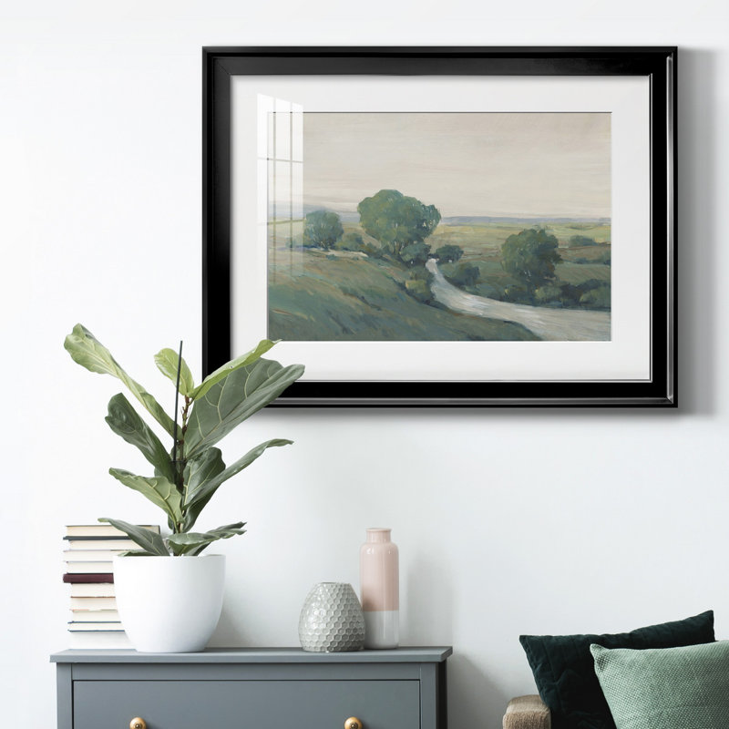 «Run Creek I», reproduction encadrée de qualité supérieure, prête à être accrochée, Cadre noir, Blanc