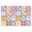 Colourful Moroccan Tiles Wall Stickers 15cm x 15cm PVC Peel & Stick Mosaic Tile