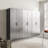 96 In. Wide Garage Cabinet D  3  In Contemporary Metallic Grey - Doors, Heat And Water Resistance, 2X Thicker Edge, E0-Grade Material, Shelf Feature, Heavy-Duty Metal Support Style,  3 , 96.6 Wide,