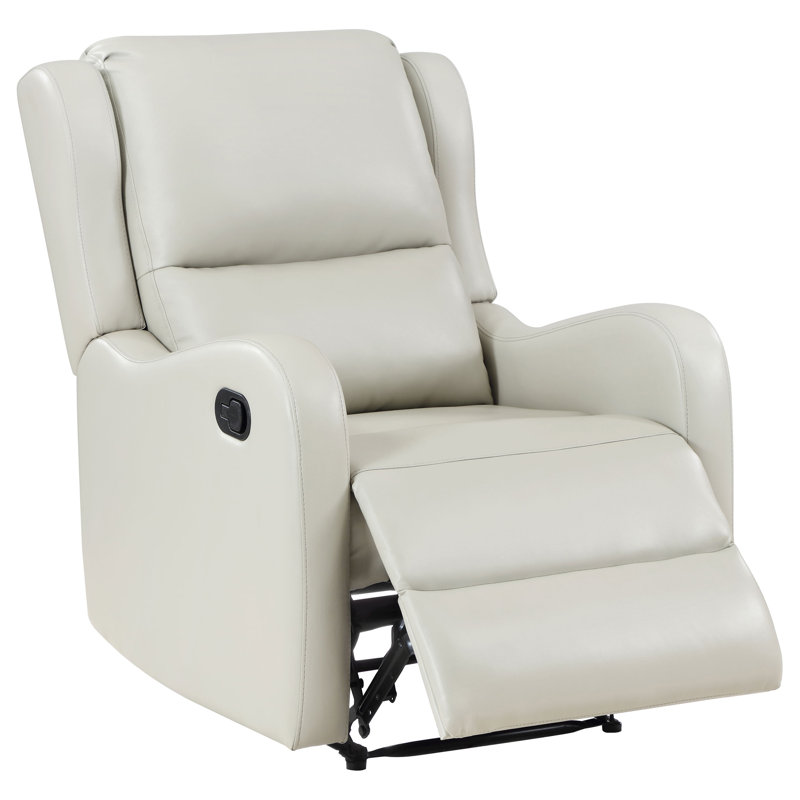 Fauteuil inclinable à accoudoirs anglais ivoire