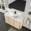 Ensemble de meuble-lavabo simple autoportant 48 po avec plateau en résine Yarnor, ensemble de meuble-lavabo simple 48 po avec lavabo en résine-165720973