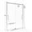 Arelo 56" - 60" W x 76" H Semi-Frameless Shower Door-106670406