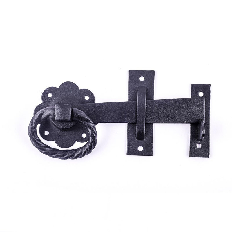 Wrought Iron Floral Pattern Latch