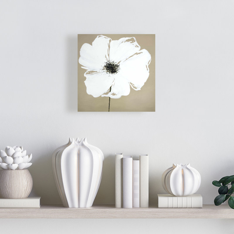 Abstrait abstrait couleur pétales de fleurs sur toile - décor de fleurs blanches