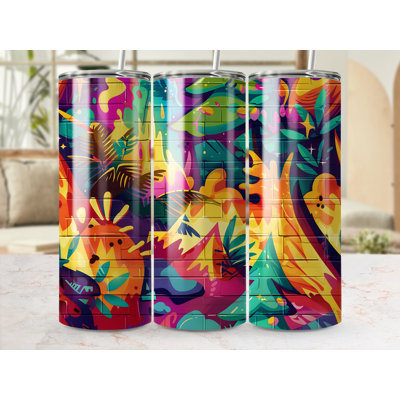 Choose Handmade Tumblers 591ml Vacuum Insulated Stainless Steel (18/8) Travel Tumbler with Straw