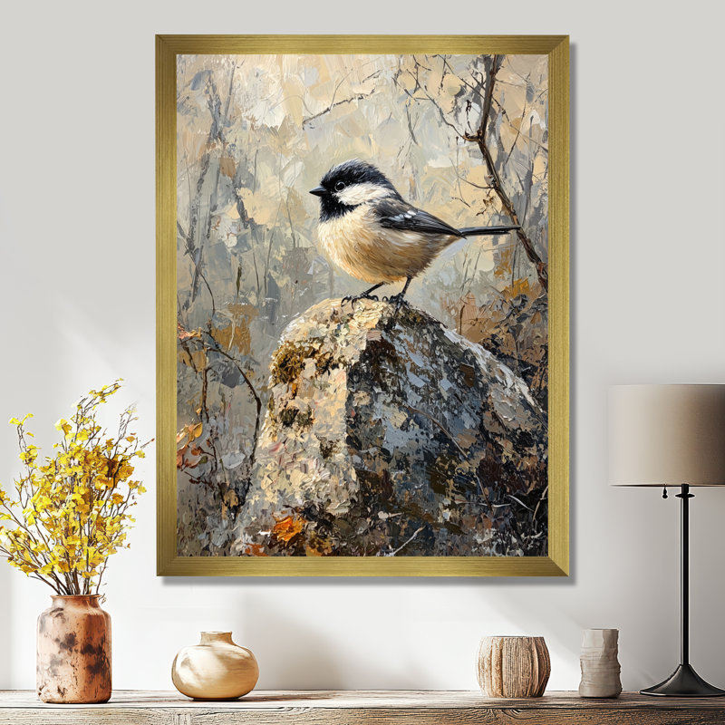 Lade - Reproduction d'art mural animaux, H 20 po x l 12 po, Reproduction encadrée d'une seule photo, Doré