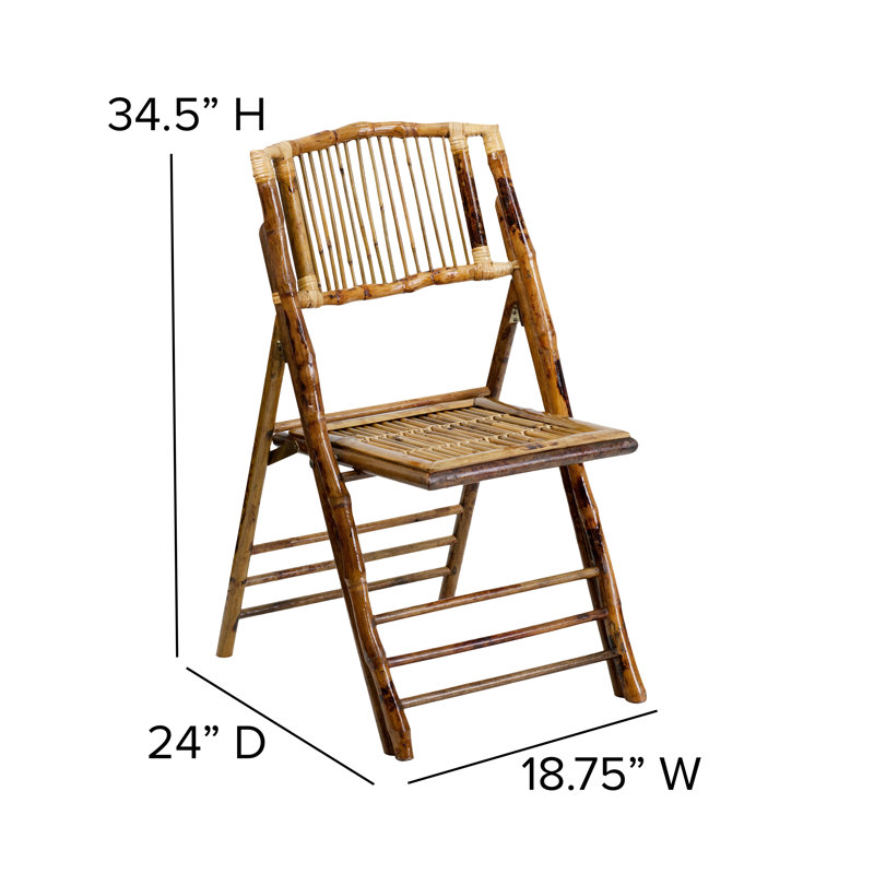 American Champion Bamboo Wood Folding Dining Chairs