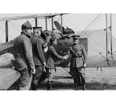 " General Pershing Greets American Aviators "