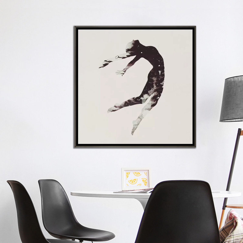 «Float Away I» par Daniel Taylor - reproduction d'art, Toile encadrée de bois rustique foncé, H 37 po x l 37 po x P 1,5 po