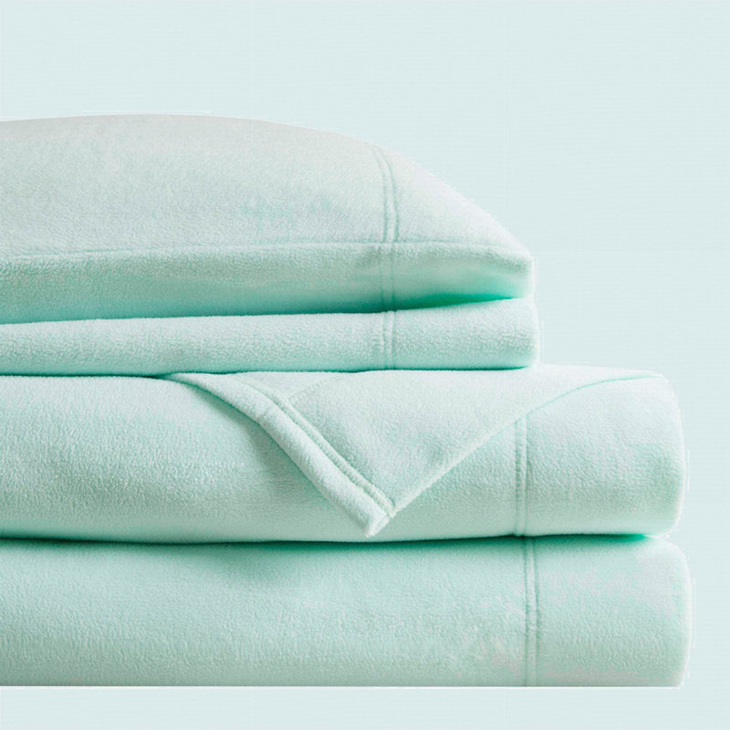 Sheet Set Aqua, Queen Coverlet + 3 Additional Pieces