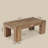 55" Large Solid Wood Coffee Table for Living Room, Farmhouse Center Table with Heavy-Duty Legs