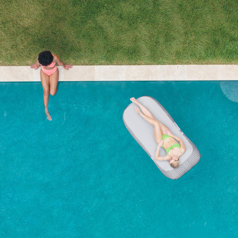 Chaise longue de piscine gonflable Bigside, Gris rivage