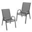 Ensemble de 2 chaises de salle à manger d'extérieur empilables Cristel
