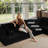 5-Piece Upholstered Corduroy Sectional-1071226070