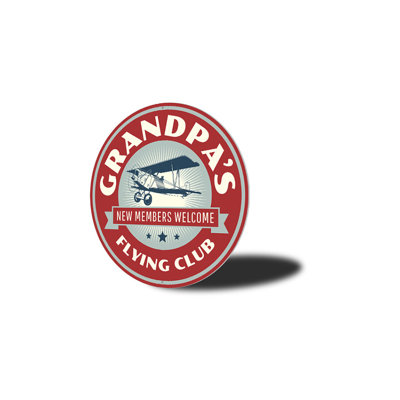 Enseigne en aluminium «Grandpa's Flying Club»