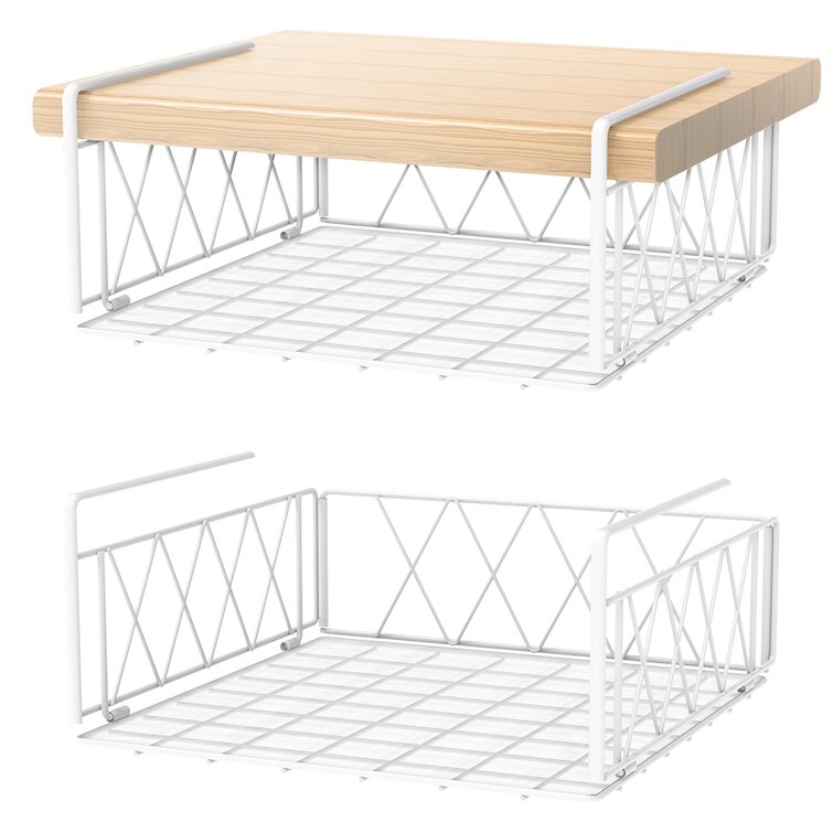 12 Pcs under Shelf Basket Storage Hanging Baskets for Kitchen Undershelf  Pantry