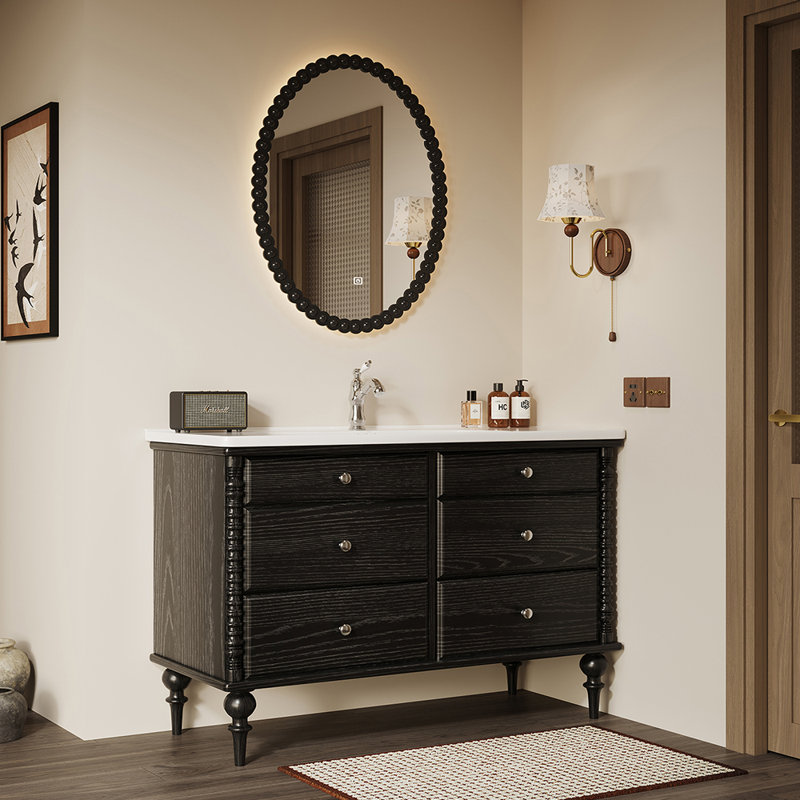 French vintage bathroom cabinet