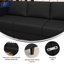 Commercial Modular Armless Middle Chair With Solid Wood Legs-1804068657
