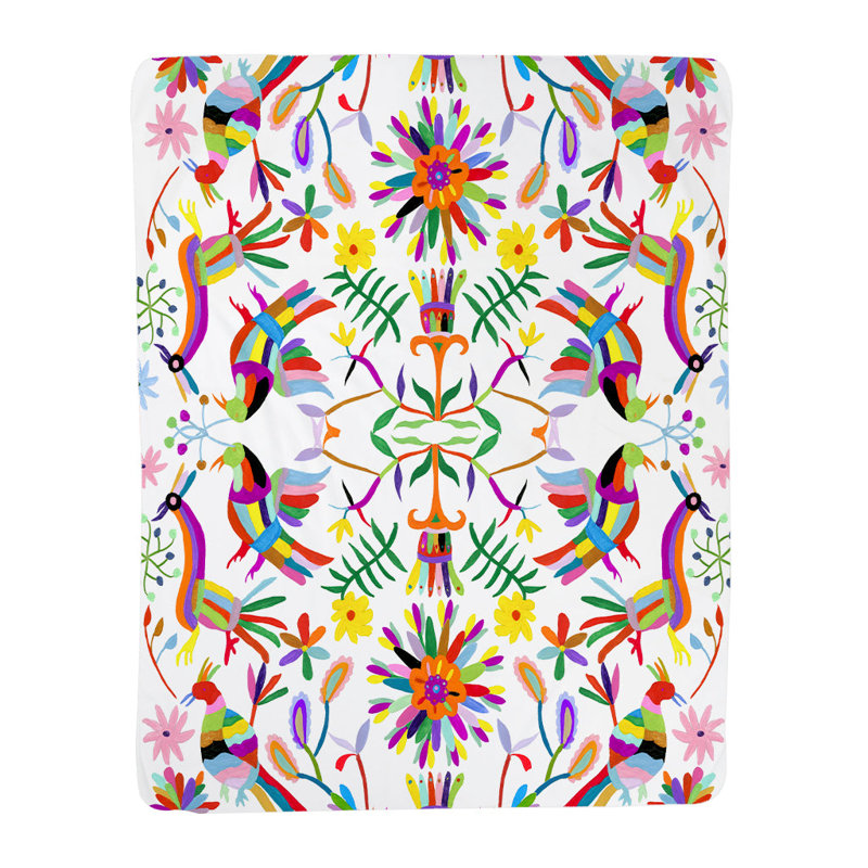 Folk Art Whimsy Standard Throw Blanket