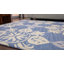 Tapis en laine touffetés à la main Callister - 5 pi x 8 pi, rectangulaires, de couleur bleue, de conception florale moderne, de tapis épais antidérapants faits à la main pour le salon, la chambre à coucher-1958284352
