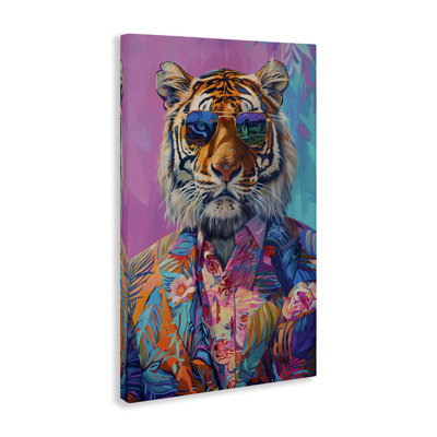 Tigre vif de style tropical, design par LSR Design Studio