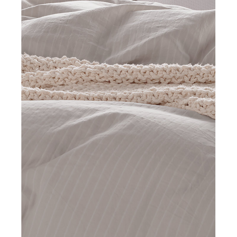 Housse de couette en coton Pure Comfy, Housse de couette pour grand lit, Platine