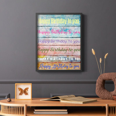 Birthday Song Framed Print - Solid Wood