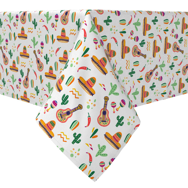 Rectangular Cotton Twill Tablecloth, 60'' D x 120'' L