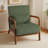 Jyrin Mid Century Upholstered Gray Green Corduroy Solid Wood Accent Chair with an Extra Pillow-1488121600-1488121611