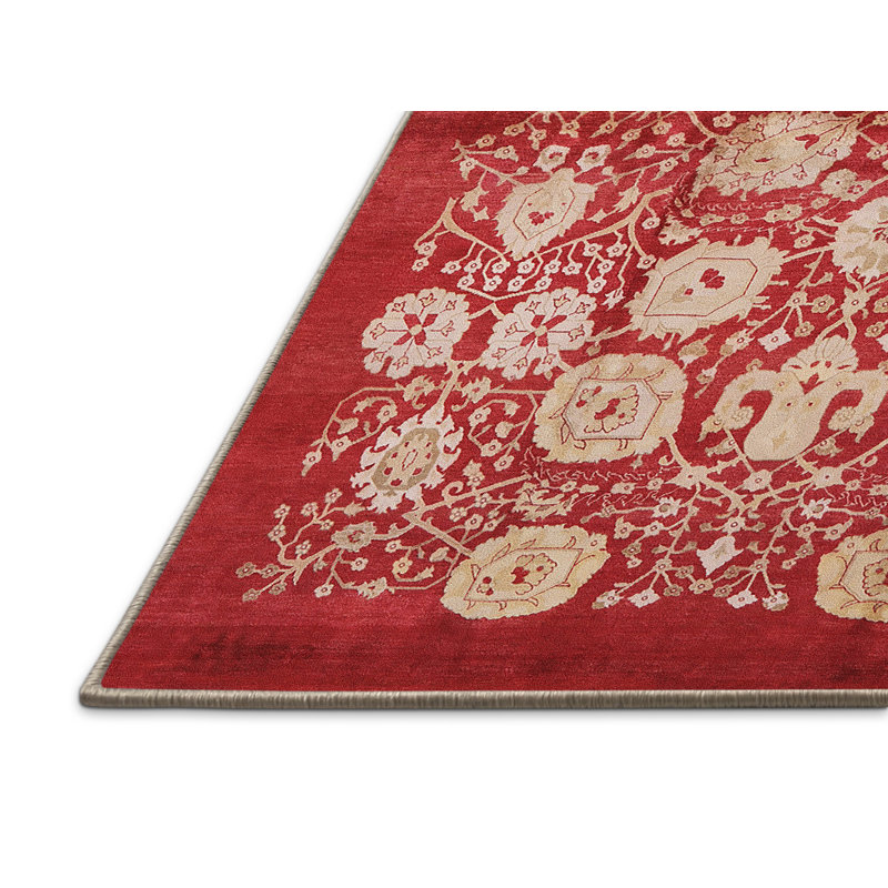 Tapis oriental rouge / beige Laren, Rectangle 2 pi x 3 pi