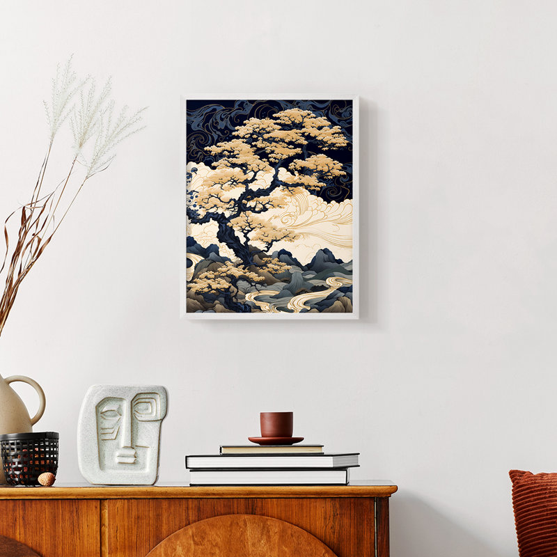 Paysages de la série CLxxxi III - reproduction encadrée de qualité supérieure - prête à être accrochée - aucun clou requis
