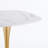 31.5" Modern Round White And Gold Dining Table With Mdf Top And Golden Metal Legs For Kitchen, Dining Room, Or Small Spaces-289595808-289595811-292849796