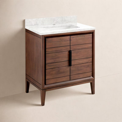 Aliso 30" Carrara Marble Single Bathroom Vanity