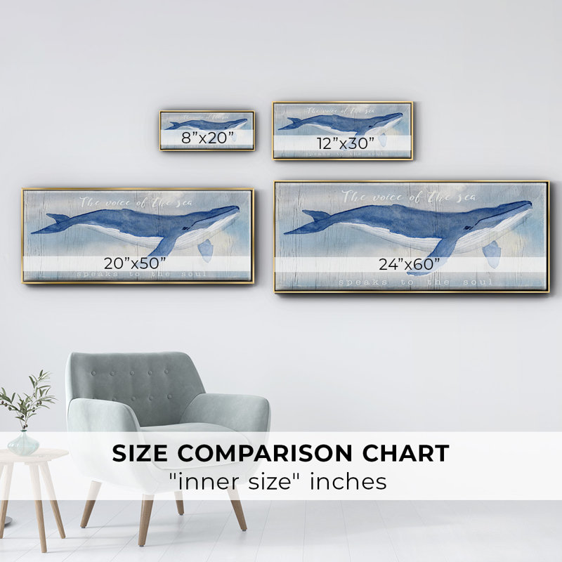 Voix de la mer - toile encadrée, 24" H x 60" W