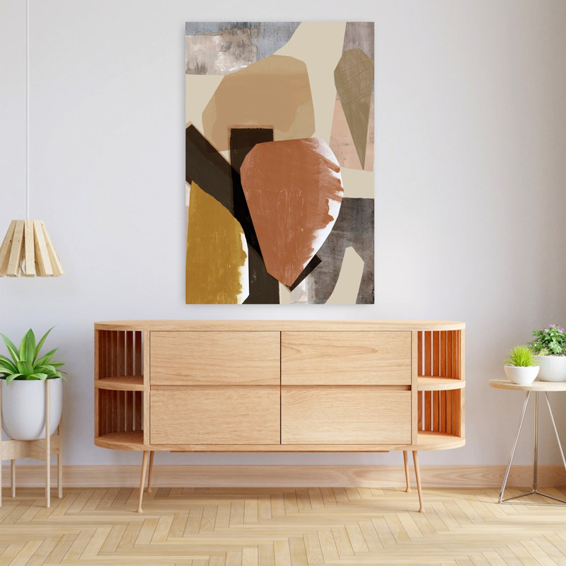 Art contemporain contemporain abstrait géométrique, H 48 po x l 32 po