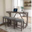 Ensemble de table de bar avec prise de courant, ensemble de table de bar et chaises, ensemble de table de salle à manger 4 pièces,-272389741