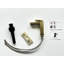 Robinet de lavabo monotrou en or brossé avec poignée - contrôle de l'eau en douceur, construction, cartouche de rouille, finition haute performance, conduites d'alimentation en acier inoxydable incluses, idéale pour l'installation.