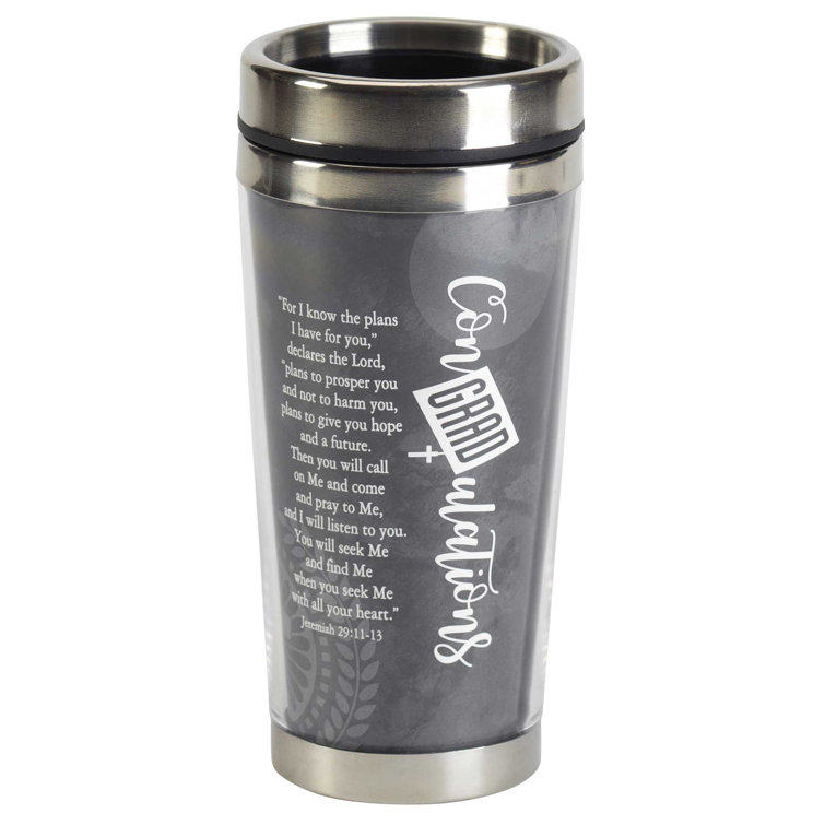 I know the Plans Stainless Steel Travel Mug With Handle - Jeremiah 29:11