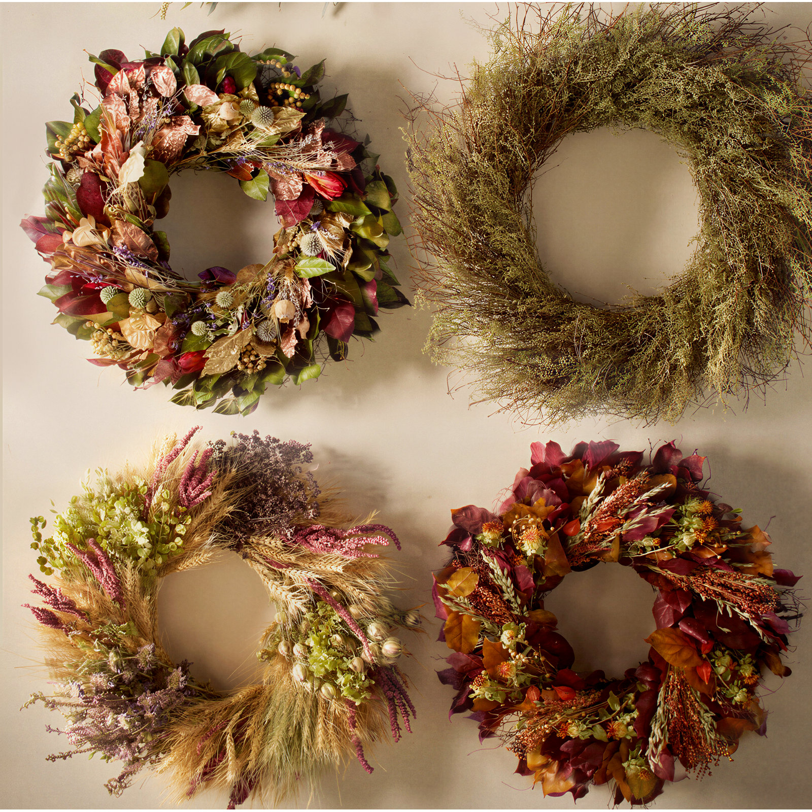 22" Handcrafted Hydrangea Wreath