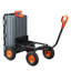 Chariot basculant, chariot basculant de jardin en polyéthylène avec cadre en acier facile à assembler, chariot basculant avec poignée convertible 2 en 1, brouette utilitaire de 6,48 pi³ (173 L) et d'une capacité de 1 200 lb (544 kg), pneus de 13 pouces (33 cm)