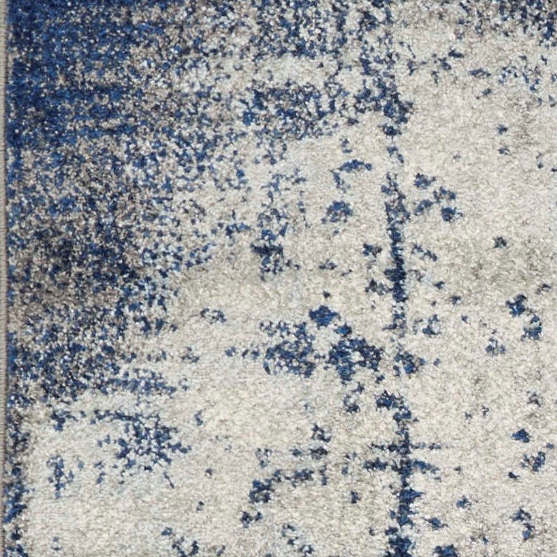 Strouth Abstract Gray/Blue Area Rug, Rectangle 3'3" x 4'11"