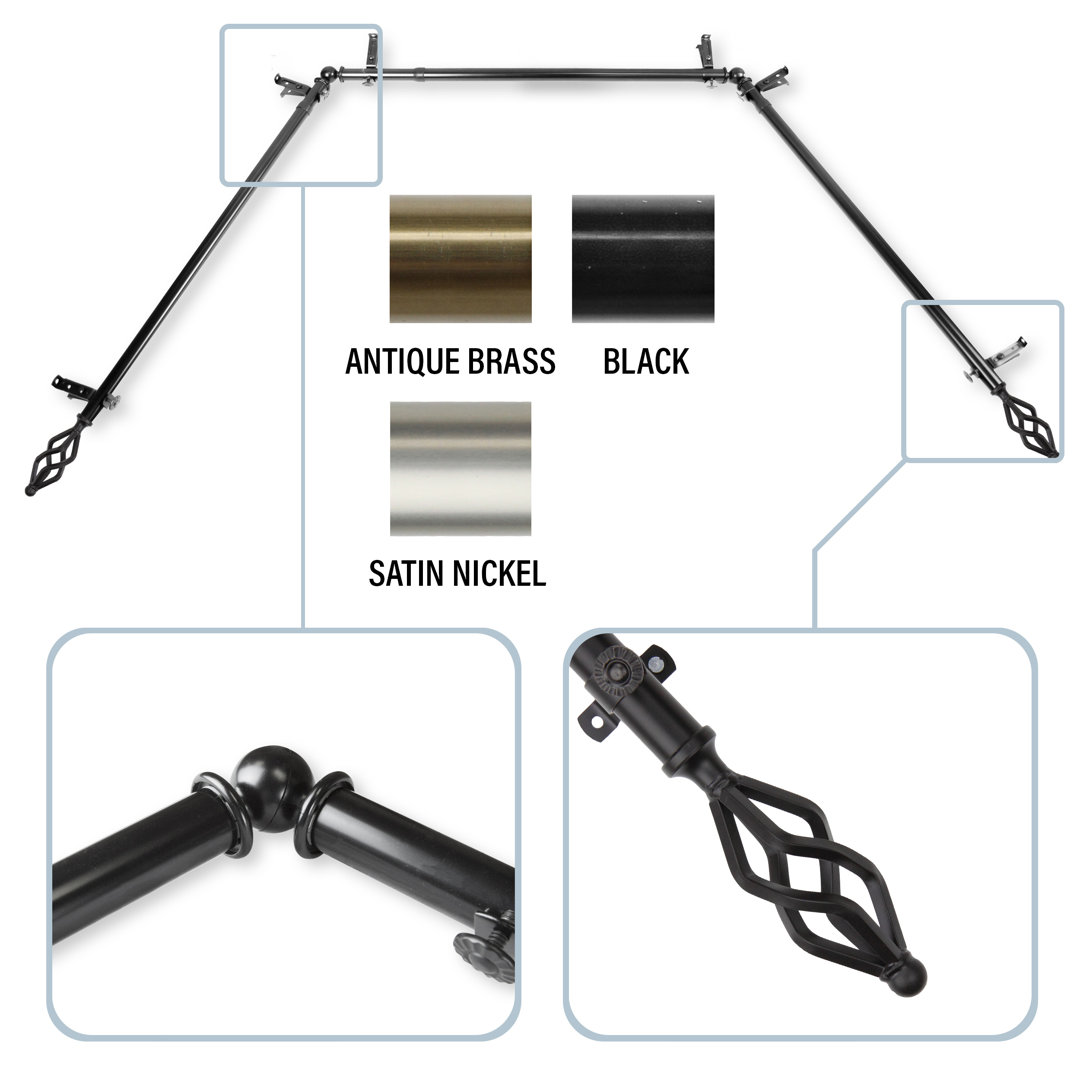 Andresen 158" Bay Window Single Curtain Rod Darby Home Co 