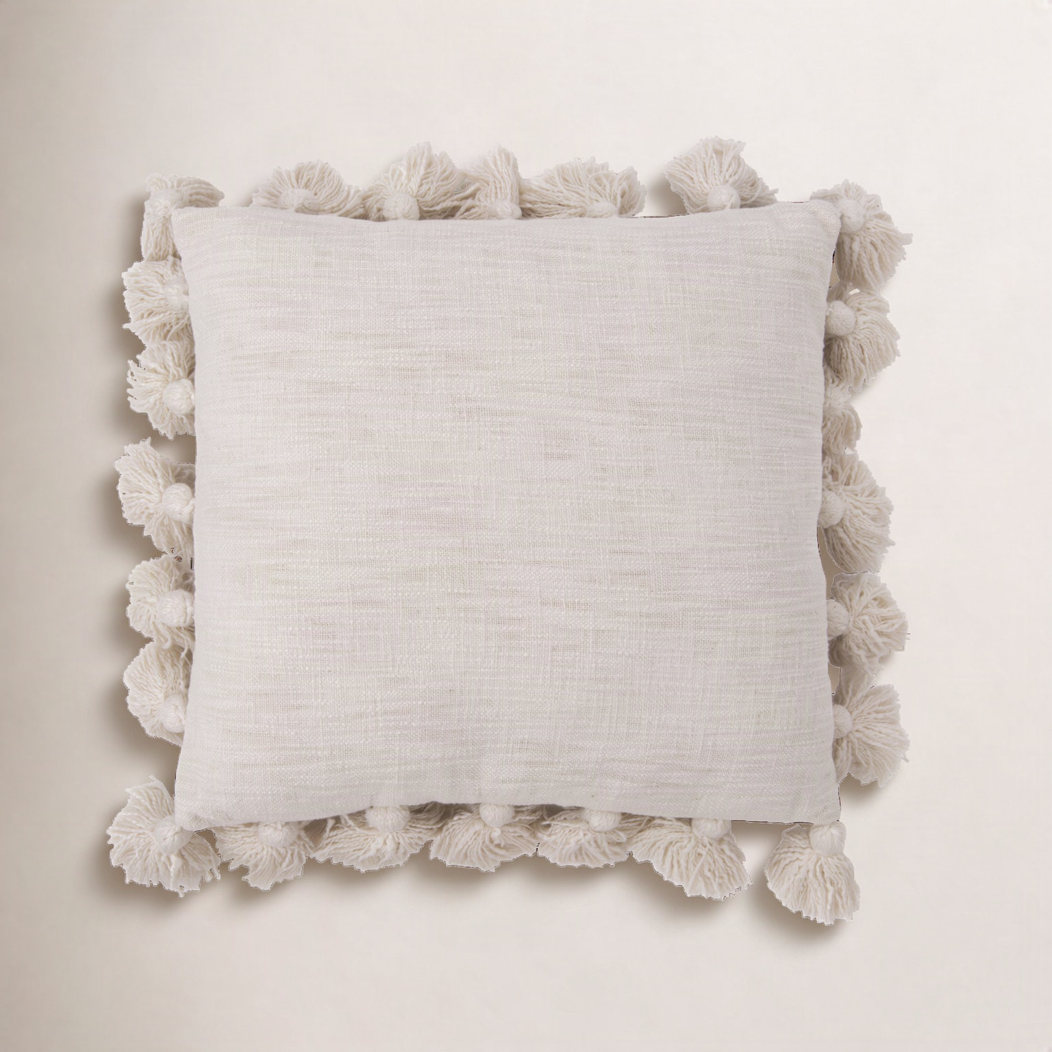 Astraeus 18" x 18" Cotton Throw Pillow, Cream