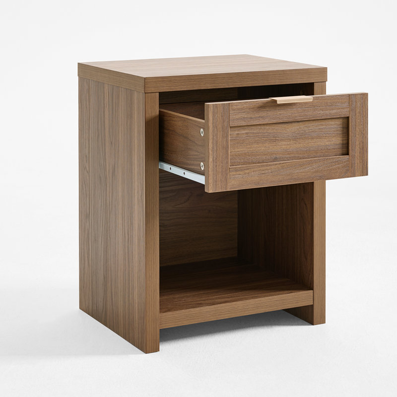 Allenside 16.9'' W 1-Drawer Manufactured Wood Nightstand, Special Walnut
